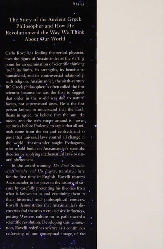 The first scientist: Anaximander and his legacy