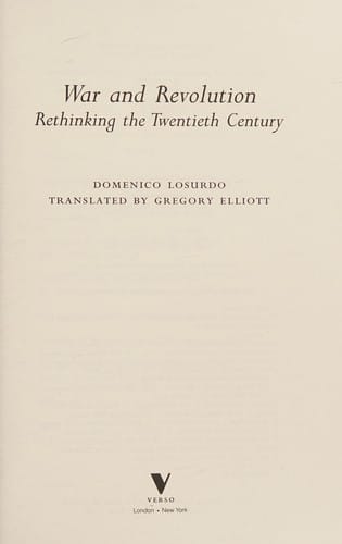 War and revolution: rethinking the twentieth century