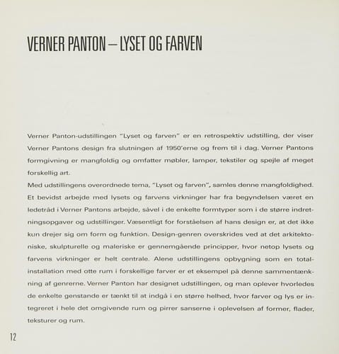 Verner Panton: lyset og farven.