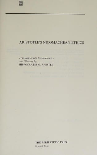 Aristotle's Nicomachean Ethics