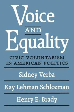 Voice and equality: civic voluntarism in American politics