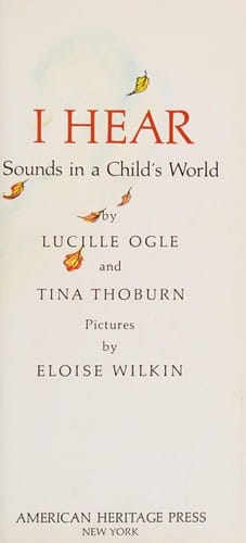 I hear: sounds in a child's world
