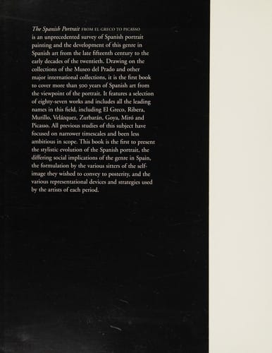 The Spanish portrait: from El Greco to Picasso