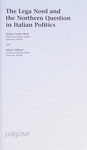 The Lega Nord and the northern question in Italian politics