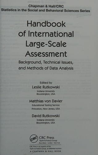 Handbook of International large-scale assessment: background, technical issues, and methods of data analysis