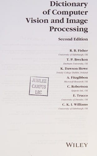 Dictionary of Computer Vision and Image Processing