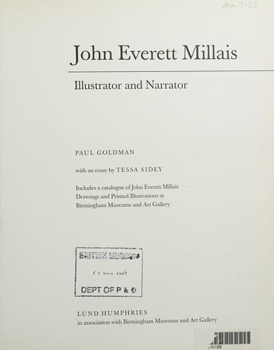JOHN EVERETT MILLAIS: ILLUSTRATOR AND NARRATOR.