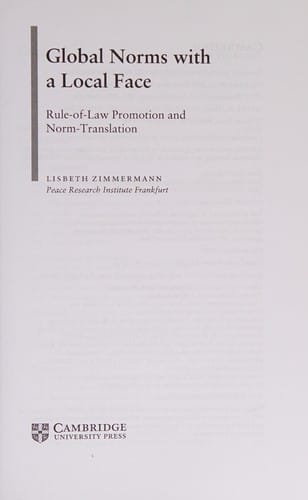 Global Norms with a Local Face: Rule-Of-Law Promotion and Norm-Translation