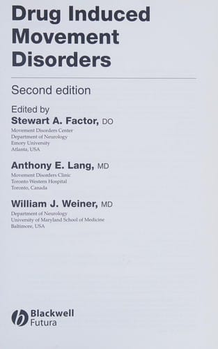 Drug induced movement disorders