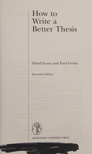 How to write a better thesis