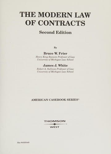 The modern law of contracts