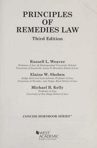 Principles of Remedies Law