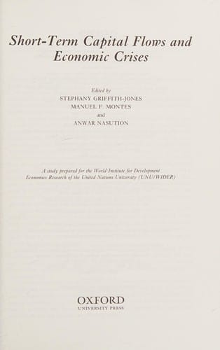 Short-term capital flows and economic crises