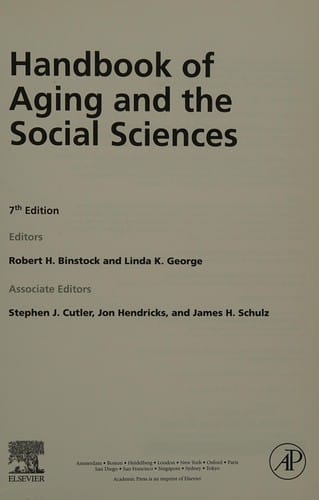 Handbook of Aging and the Social Sciences