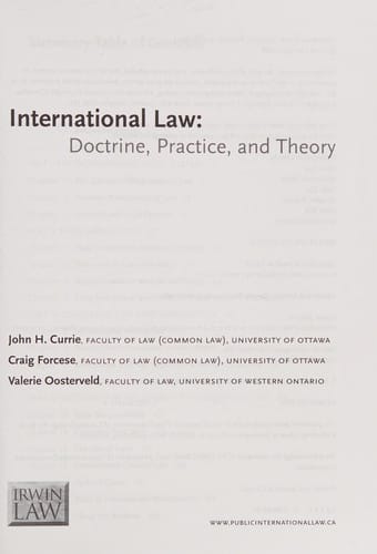 International law: doctrine, practice, and theory