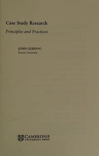 Case study research: principles and practices