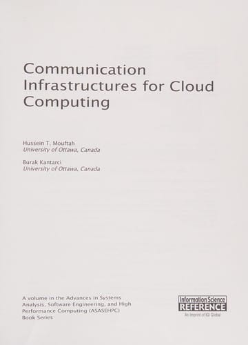 Communication infrastructures for cloud computing