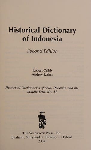 Historical dictionary of Indonesia