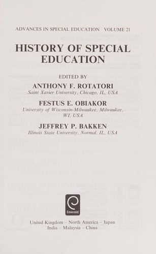 History of Special Education