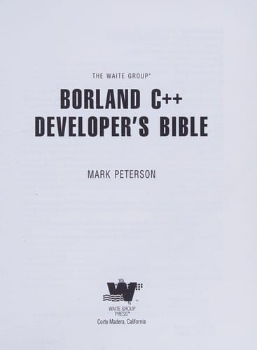 Borland C++ developer's Bible