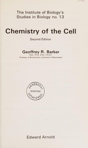 Chemistry of the cell