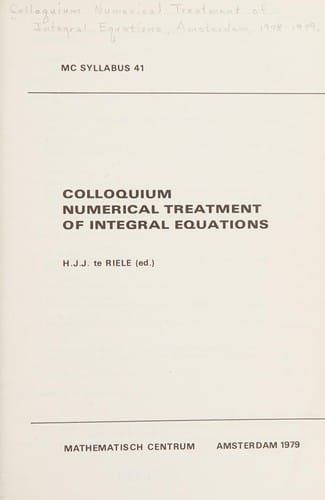 Colloquium numerical treatment of integral equations