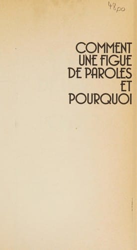 Comment une figue de paroles et pourquoi