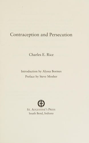 Contraception and Persecution
