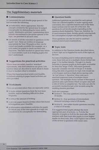 Core Science 1 Supplementary Materials (Core Science)