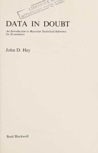 Data in doubt: an introduction to Bayesian statistical inference for economists