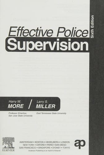 Effective police supervision