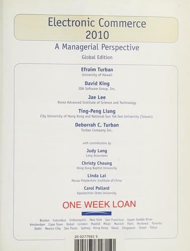 Electronic Commerce 2010: Global Edition