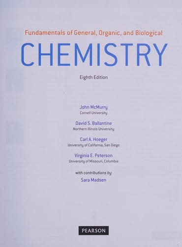 Fundamentals of General, Organic, and Biological Chemistry