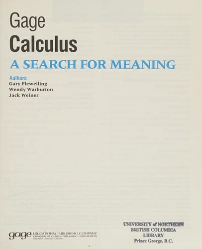 Gage calculus: a search for meaning