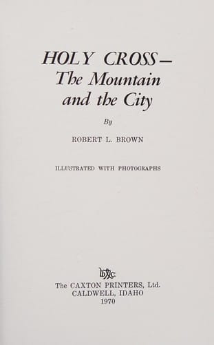 Holy Cross--the mountain and the city