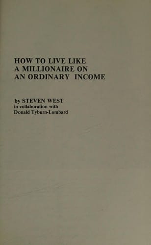 How to live like a millionaire on an ordinary income