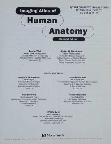 Imaging atlas of human anatomy