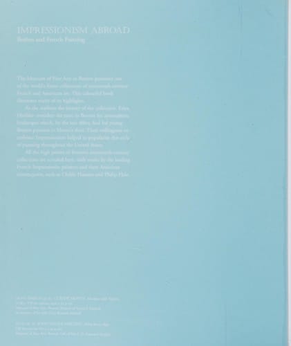 Impressionism abroad: Boston and French Painting