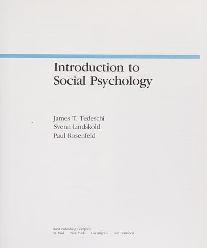 Introduction to social psychology