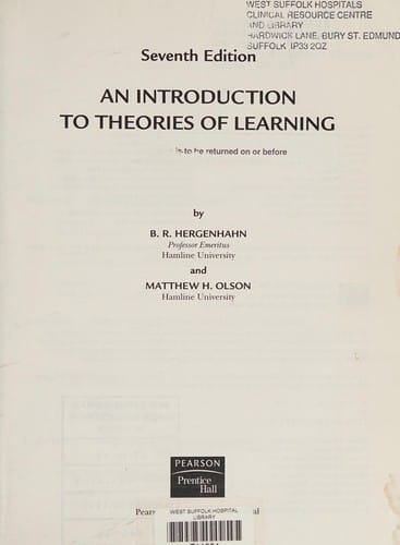 Introduction to the Theories of Learning