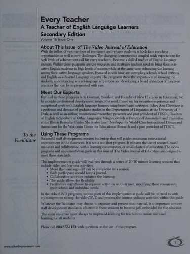 Every teacher--a teacher of English language learners