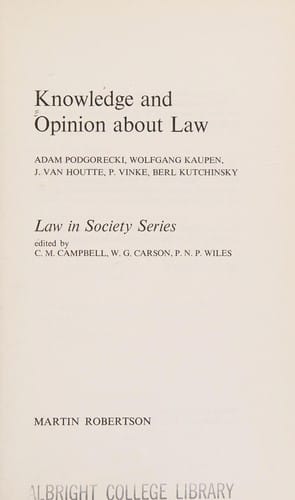 Knowledge and opinion about law