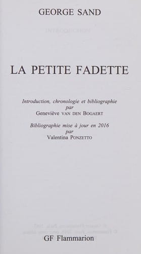 La Petite Fadette (GF) (French Edition)