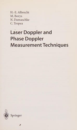 Laser doppler and phase doppler measurement techniques