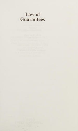 Law of guarantees