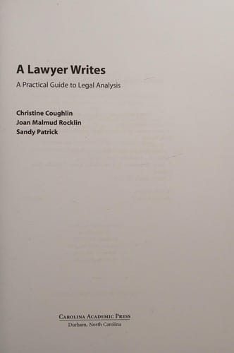 A lawyer writes
