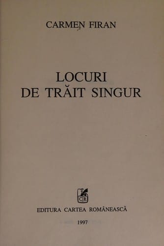Locuri de trăit singur