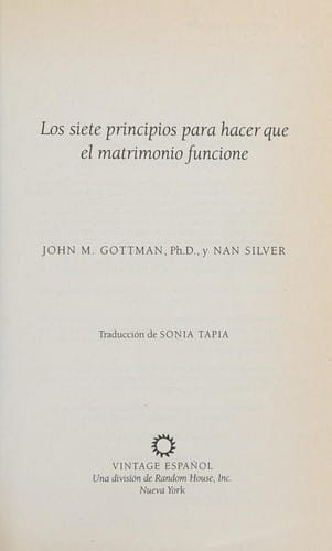 Los siete principios para hacer que el matrimonio funcione