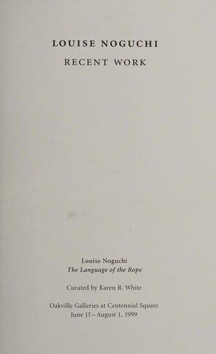 Louise Noguchi: recent work