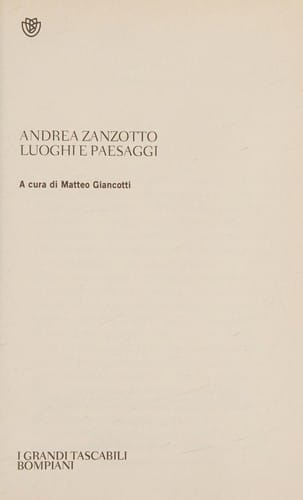 Luoghi e paesaggi (Italian Edition)